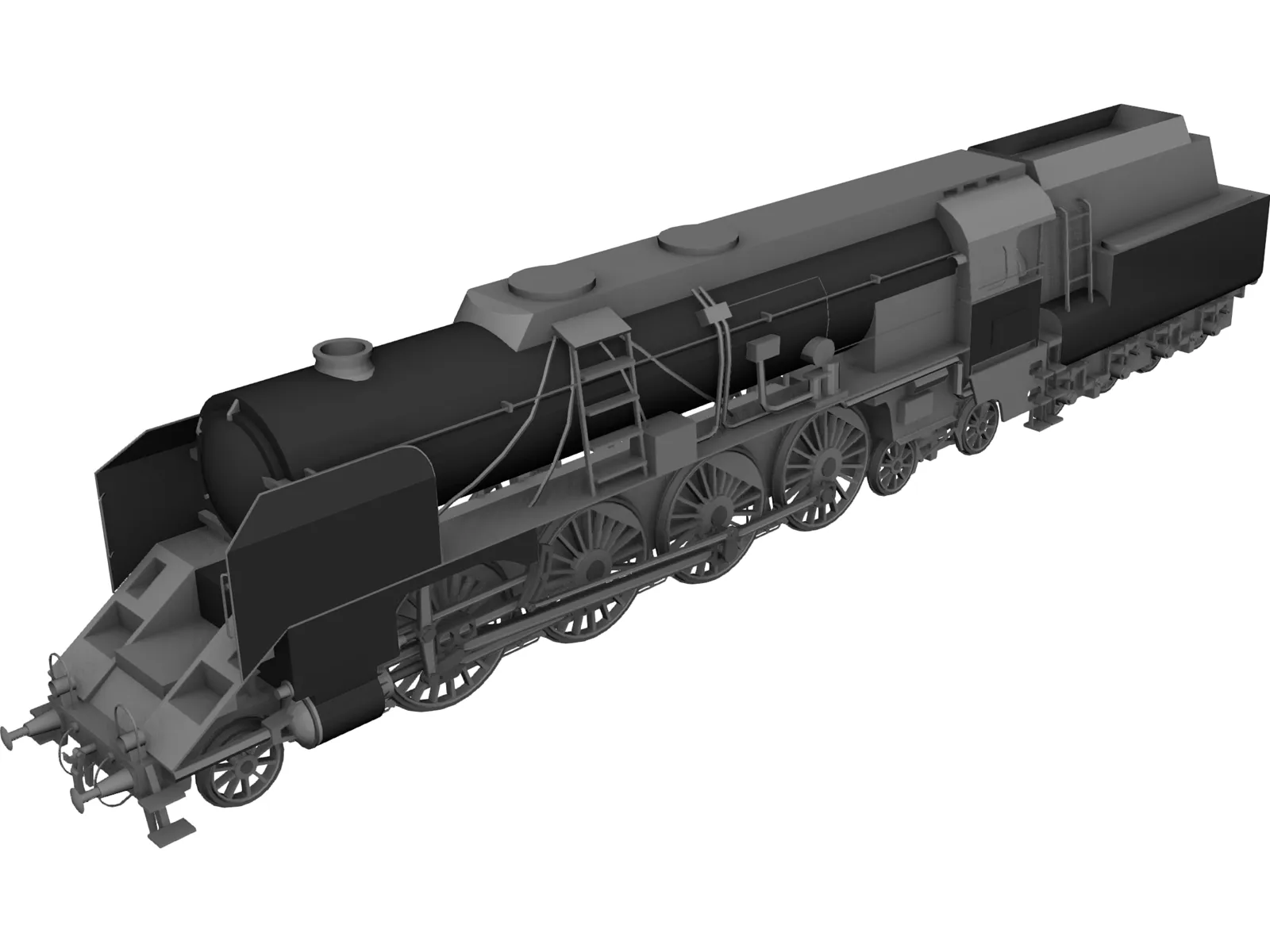 BR12 Austrian Steamengine 3D Model main preview