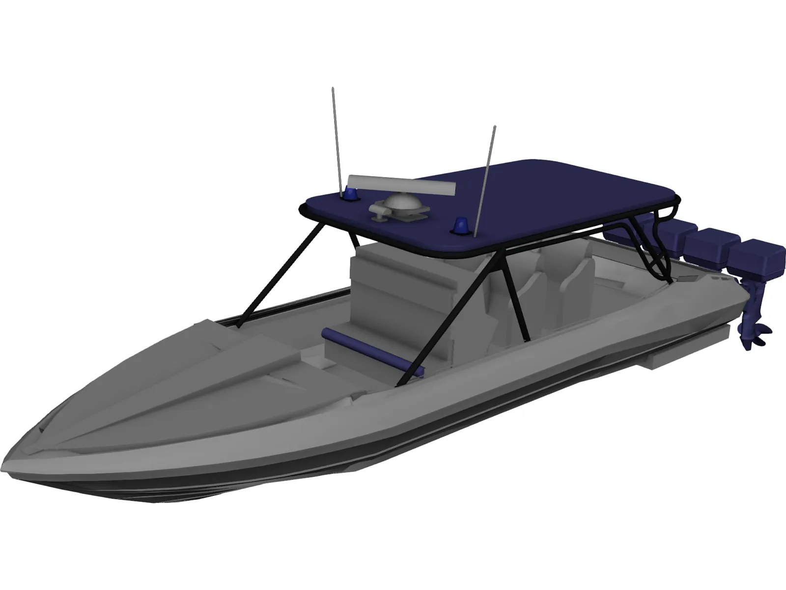 Midnight Express Interceptor 3D Model main preview