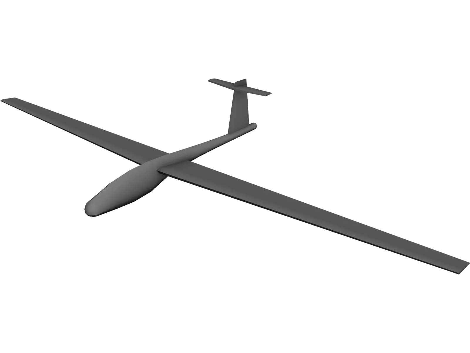 Glider Segelflieger 3D Model main preview