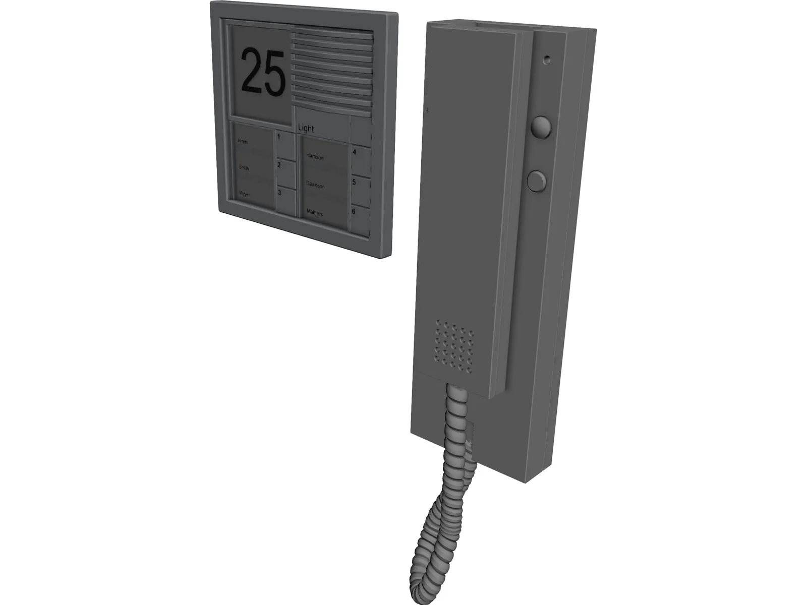 Siedle Door Bell 3D Model main preview