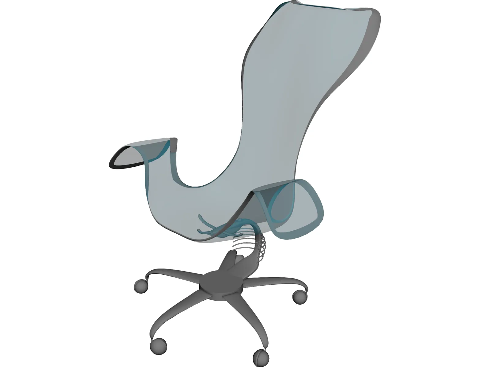 Chair Transparent Future 3D Model main preview