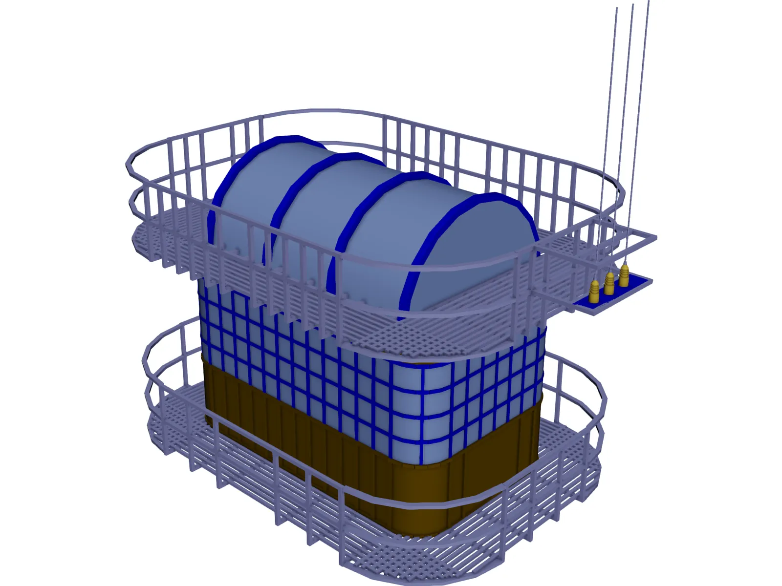 Airport Tower 3D Model main preview