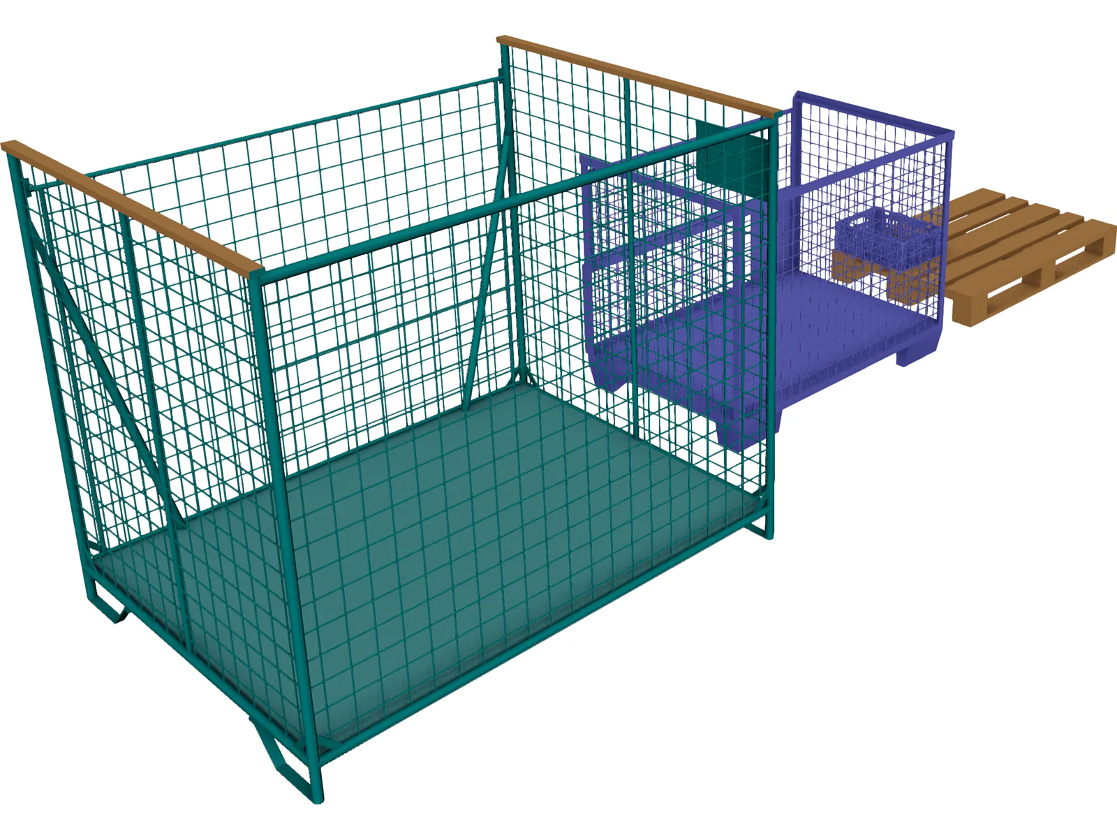 Loads [Lattice Boxes and Europallet] 3D Model main preview