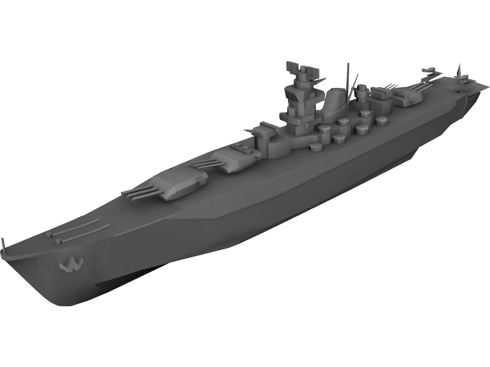 Battle Ship 3D Model main preview