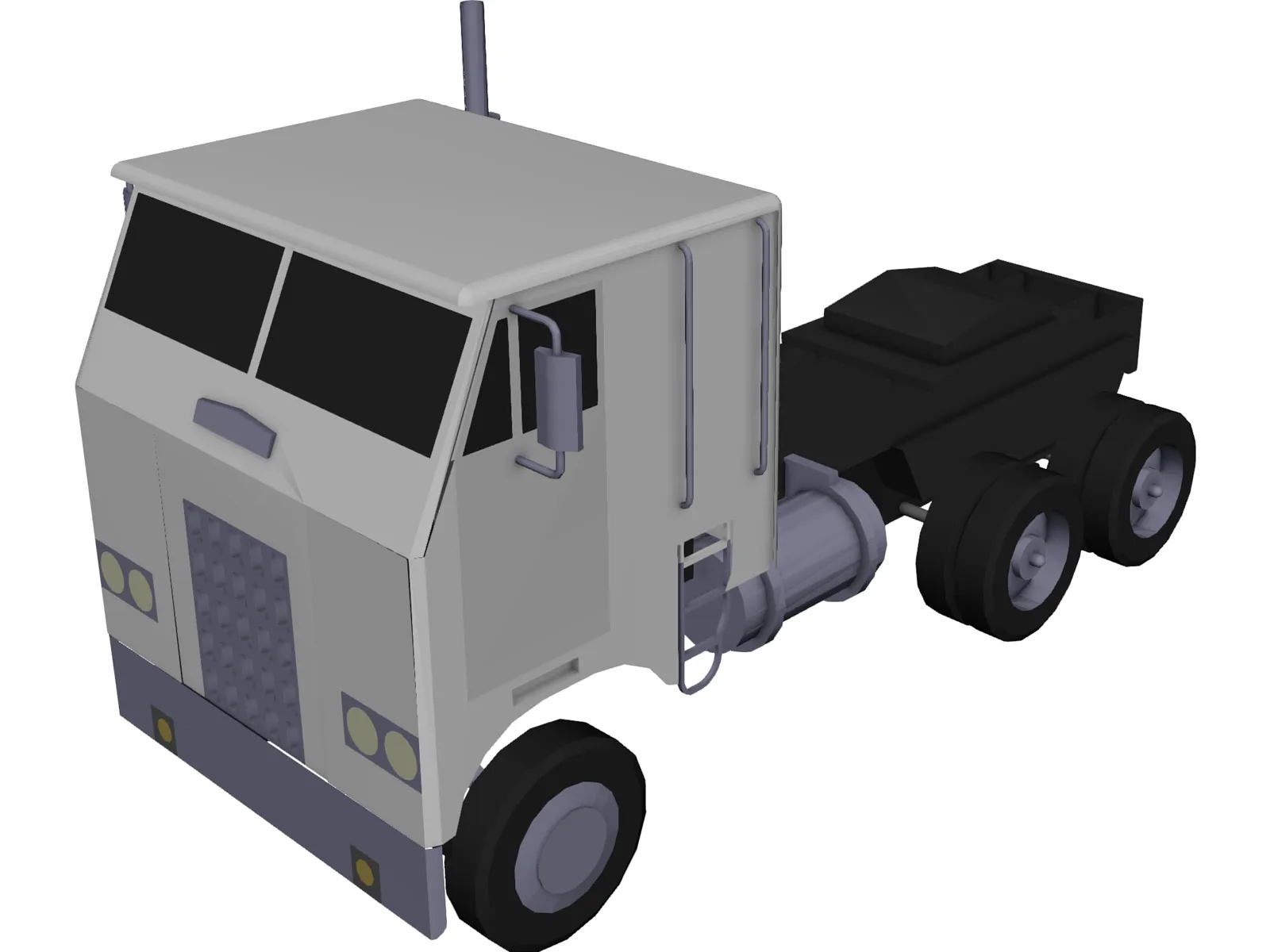 Semi Truck 3D Model main preview