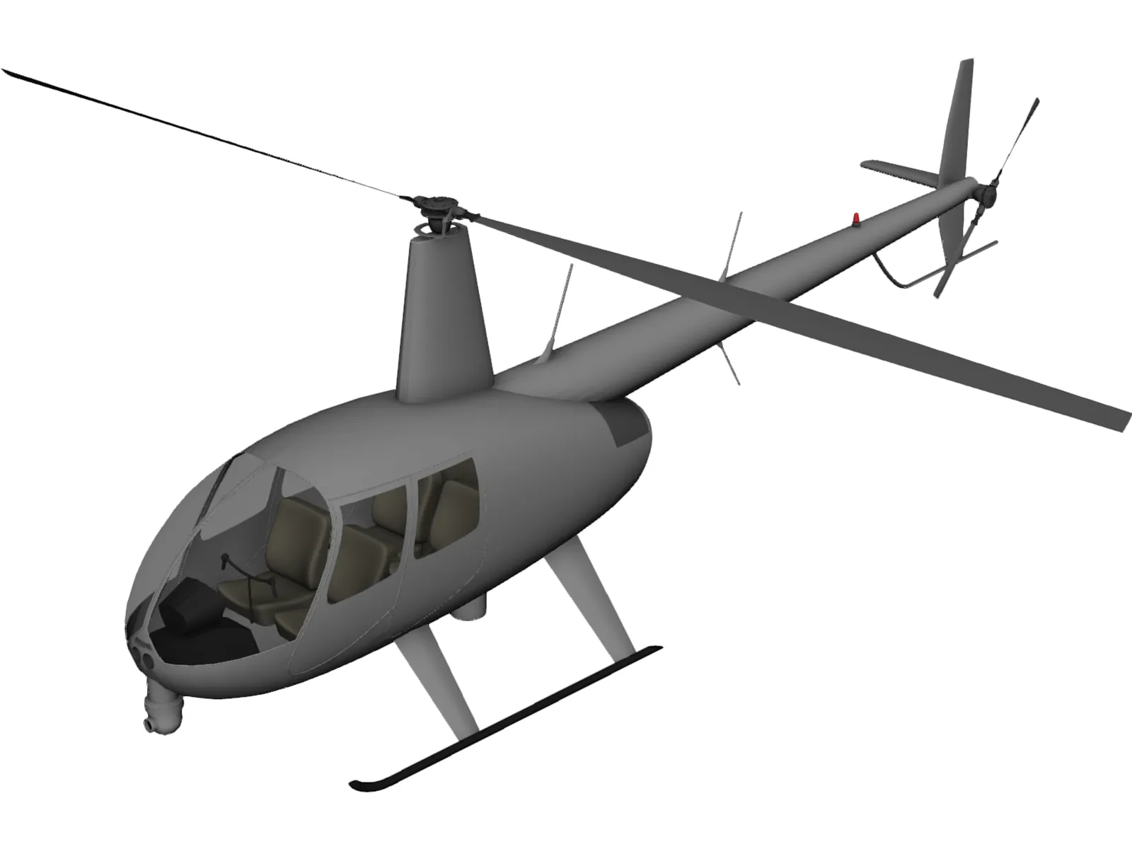Robinson R44 News 3D Model main preview