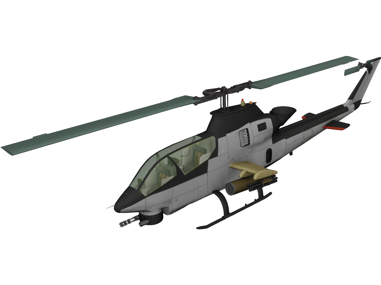 Boeing AH-64 Apache 3D Model main preview