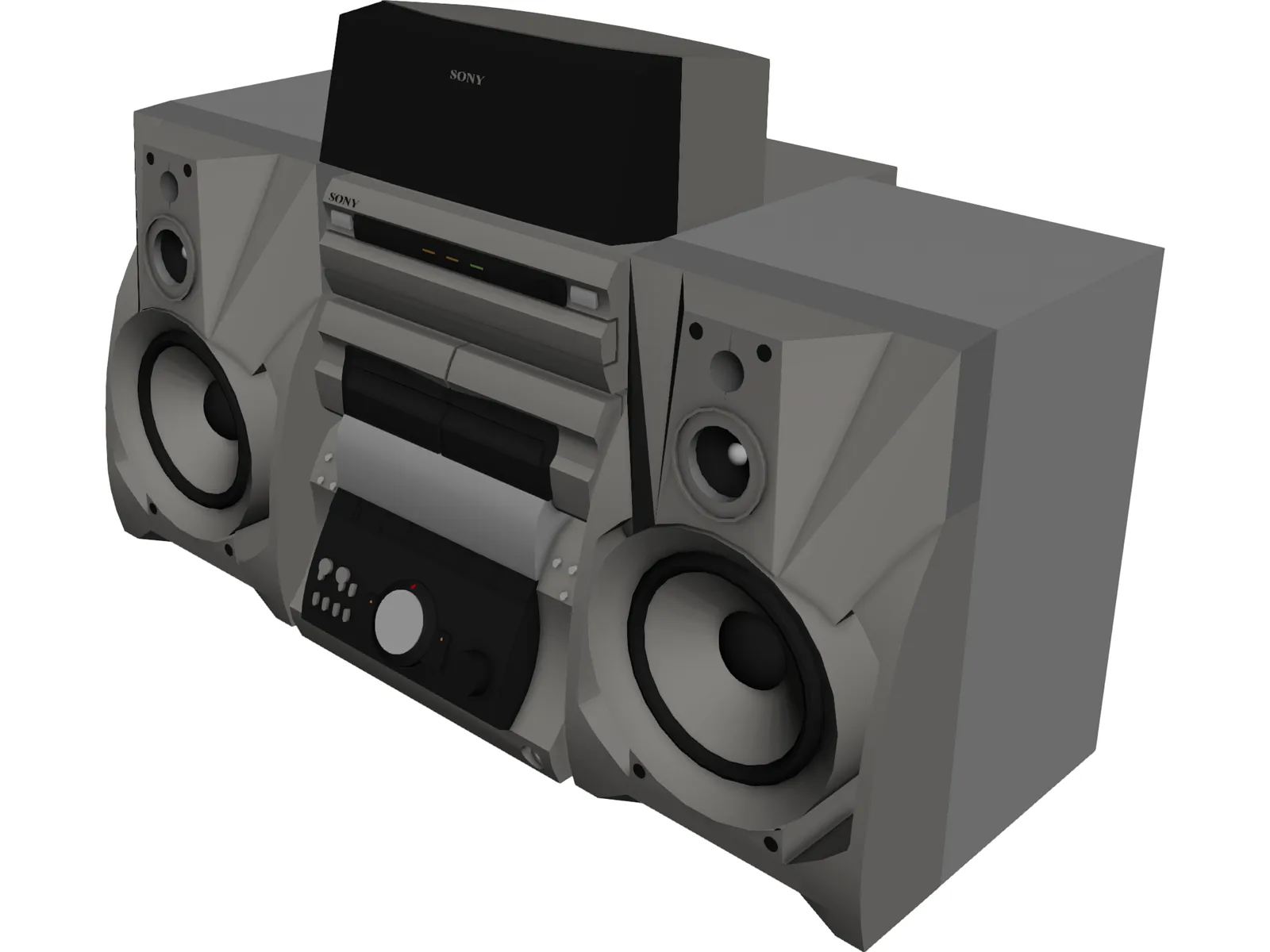 Sony Stereo System 3D Model main preview
