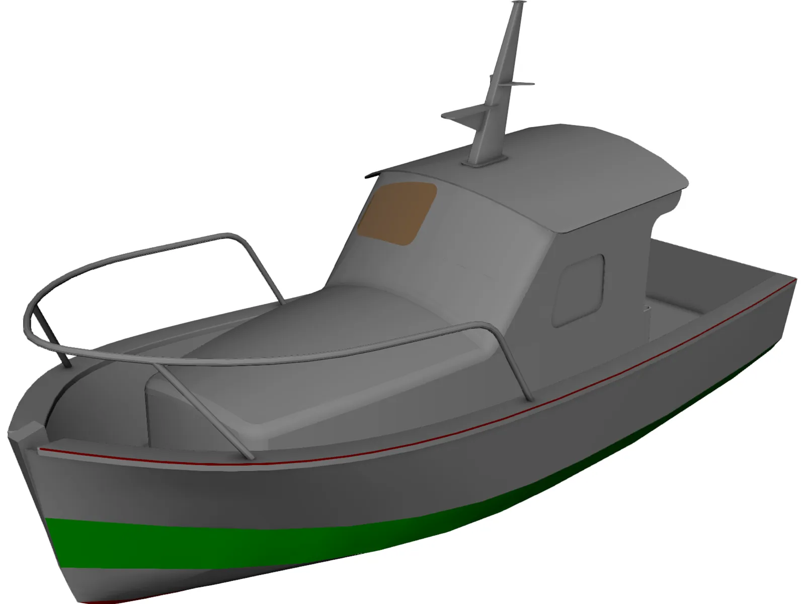 Boat Fishing 3D Model main preview