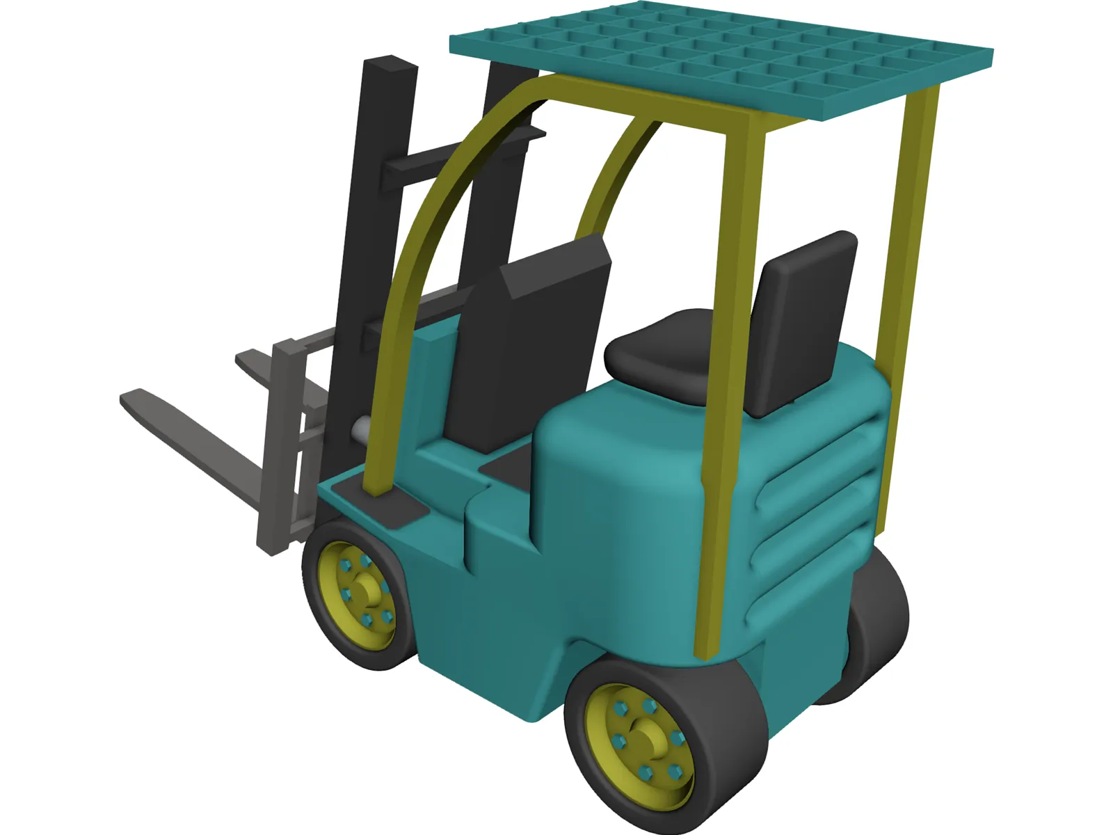 Forklift 3D Model main preview