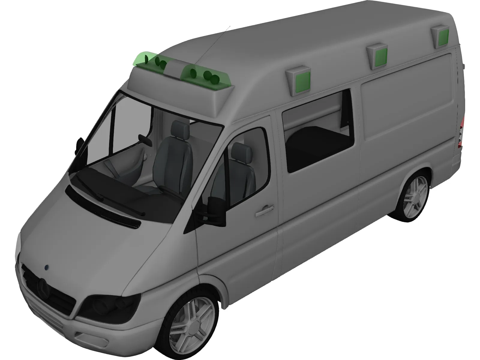 Mercedes-Benz Sprinter Ambulance 3D Model main preview