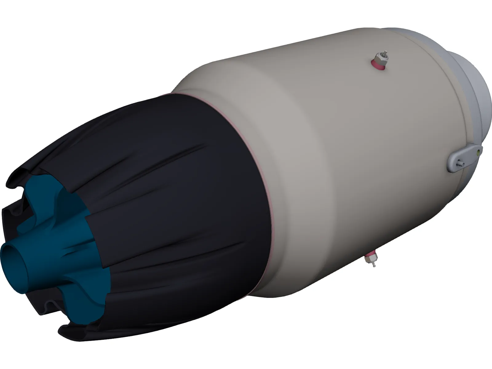 Turbine Engine Plane 3D Model main preview