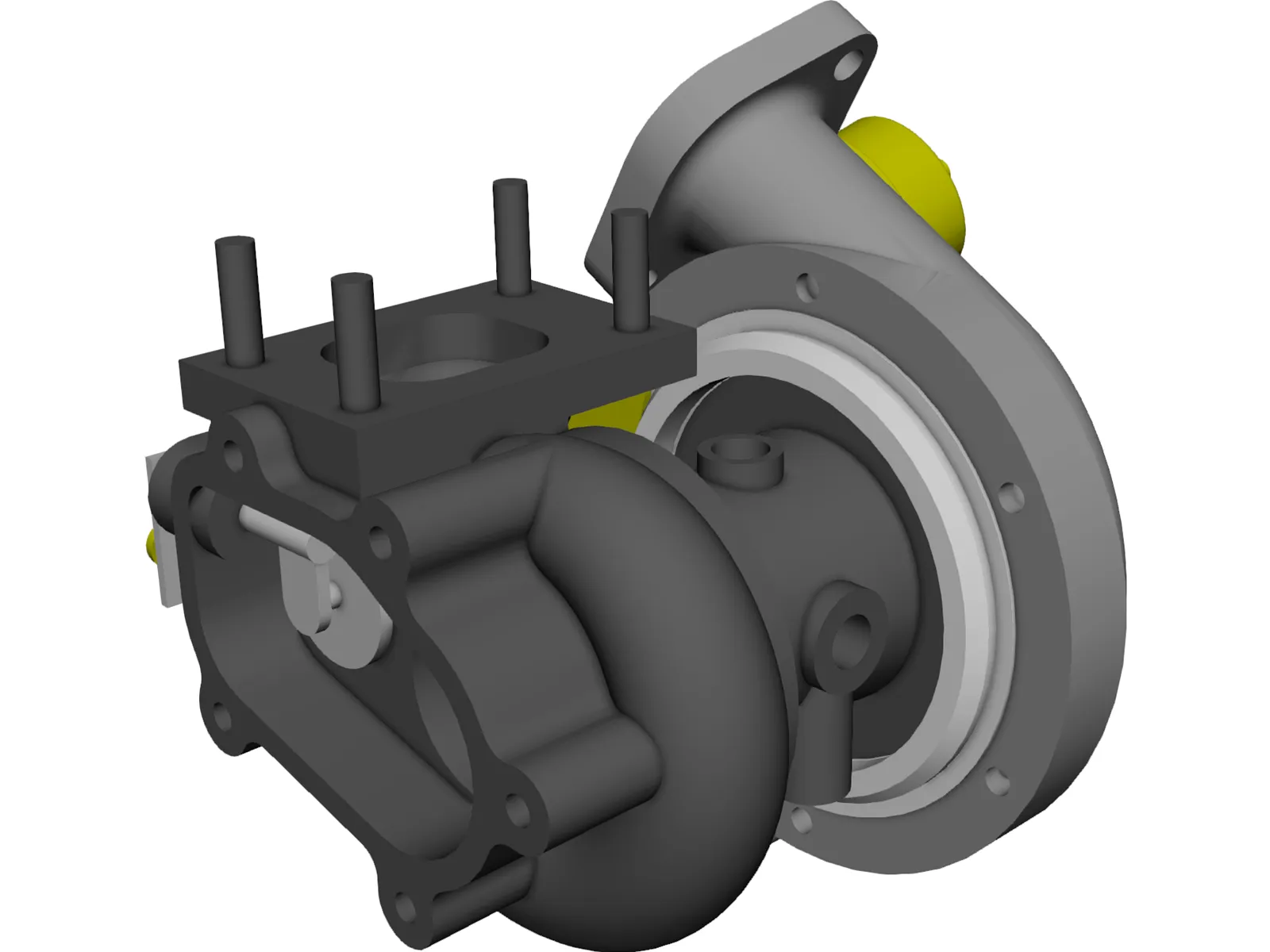 Garrett GT28 Turbo 3D Model main preview