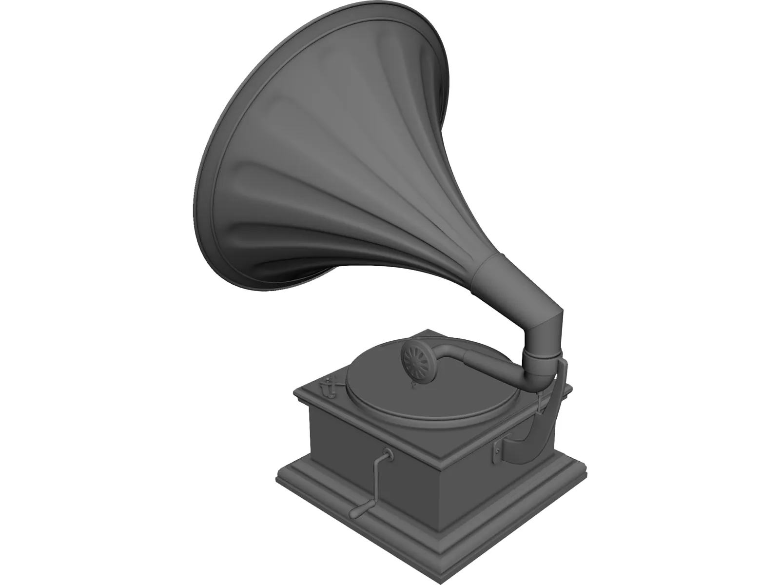 Gramophone 3D Model main preview