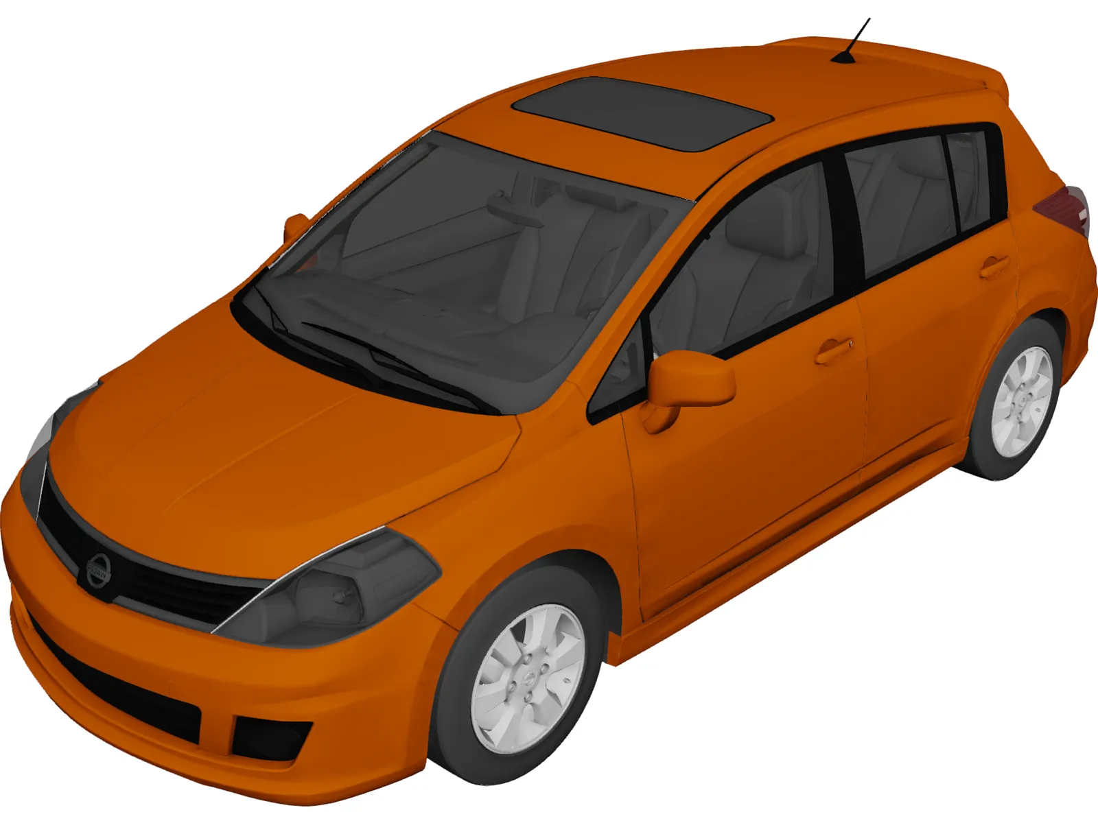 Nissan Versa SL IE (2009) 3D Model main preview