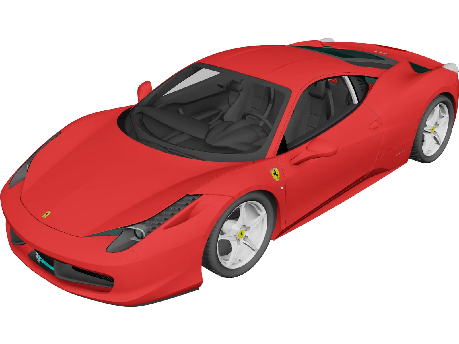 Ferrari 458 Italia F142 (2010) 3D Model main preview