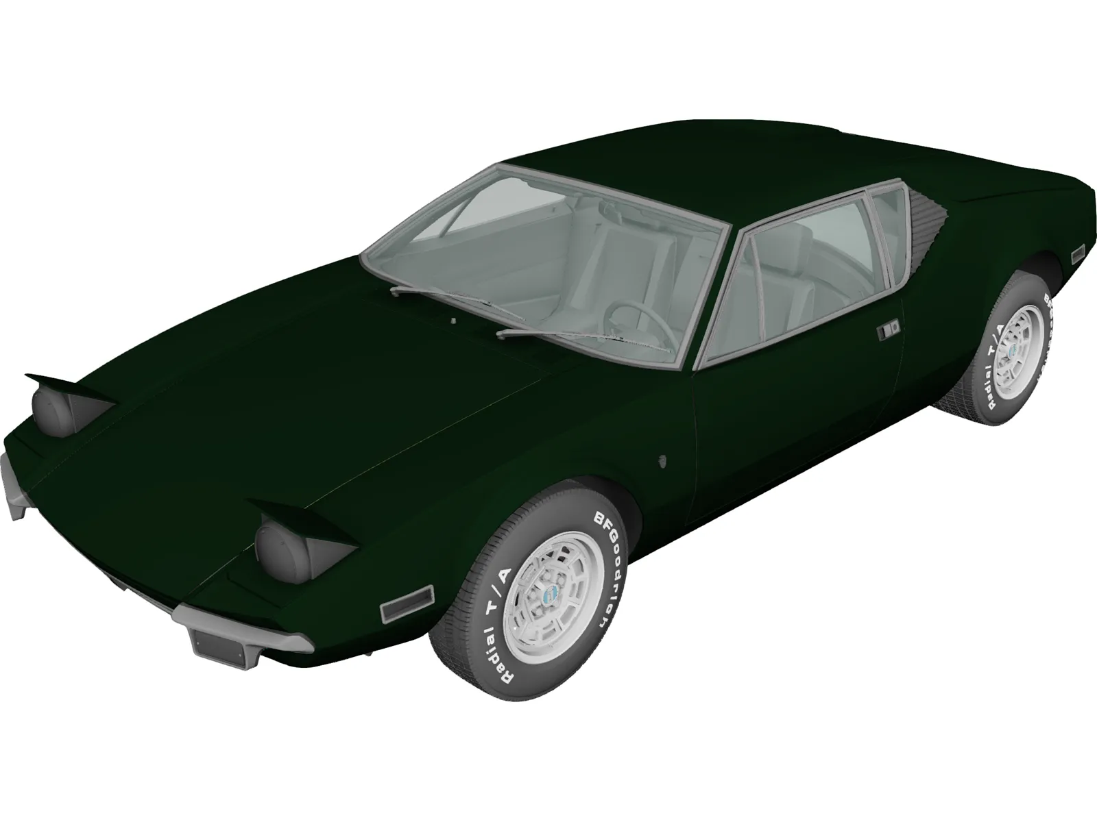 De Tomaso Pantera (1971) 3D Model main preview