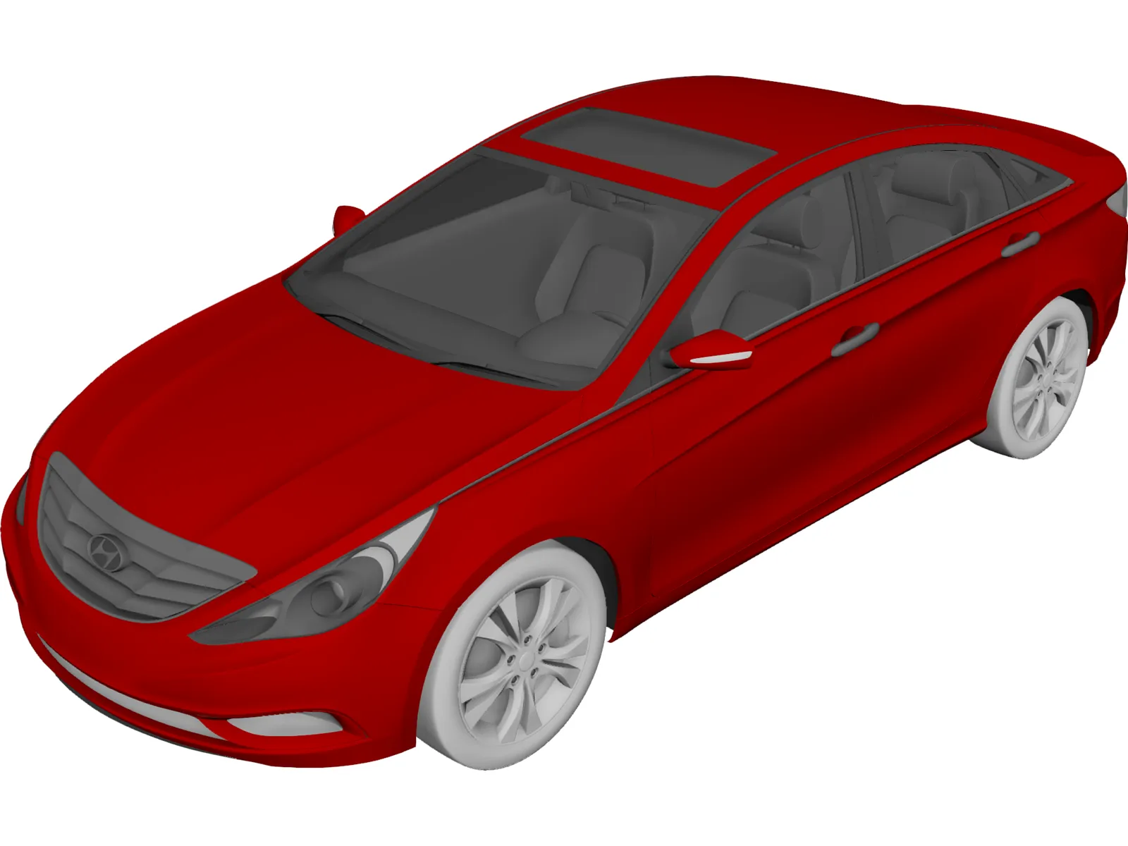 Hyundai Sonata (2011) 3D Model main preview