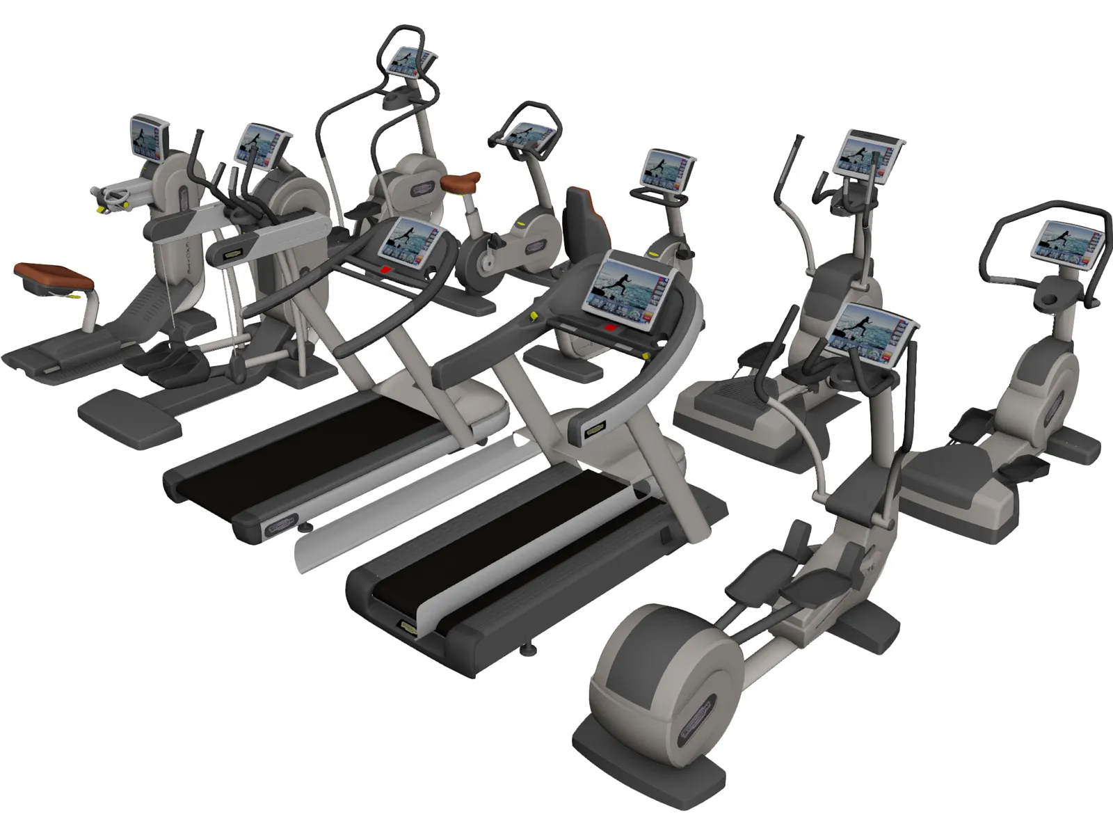 Excite Group Visio Fitness Set 3D Model main preview
