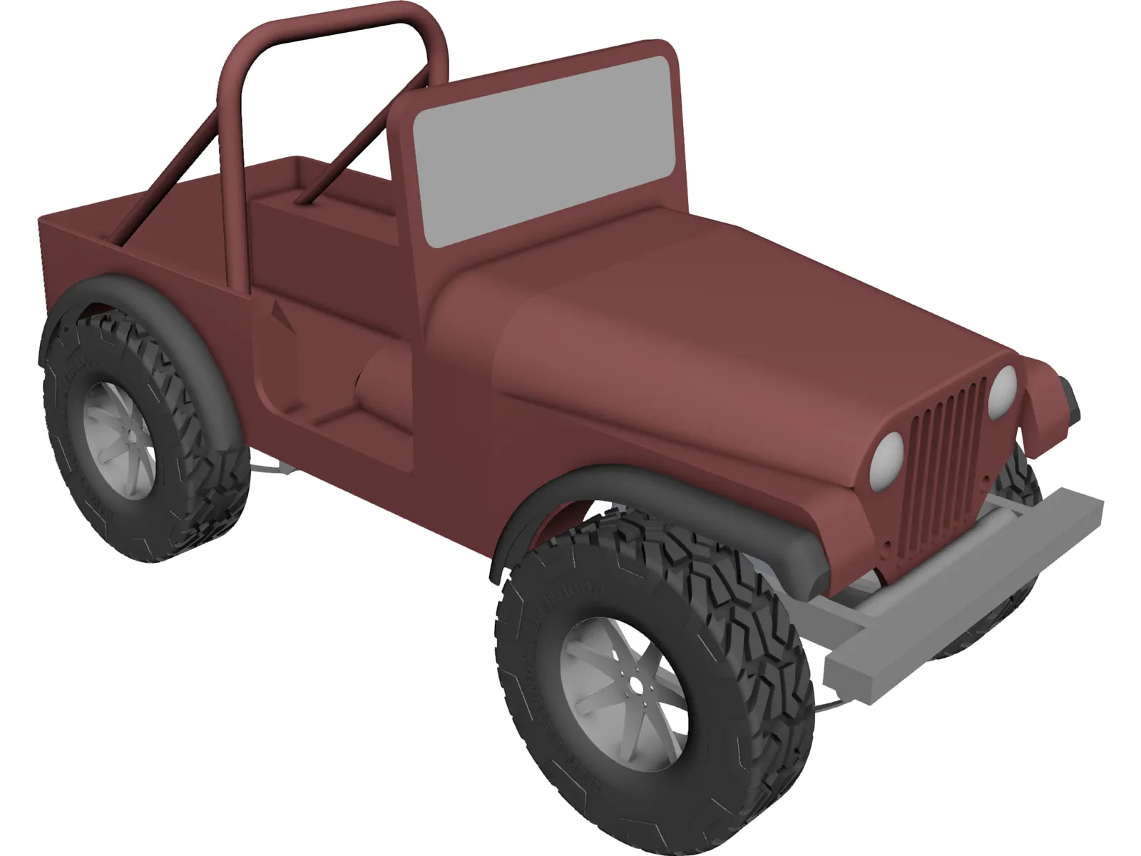 Jeep Renegade 3D Model main preview