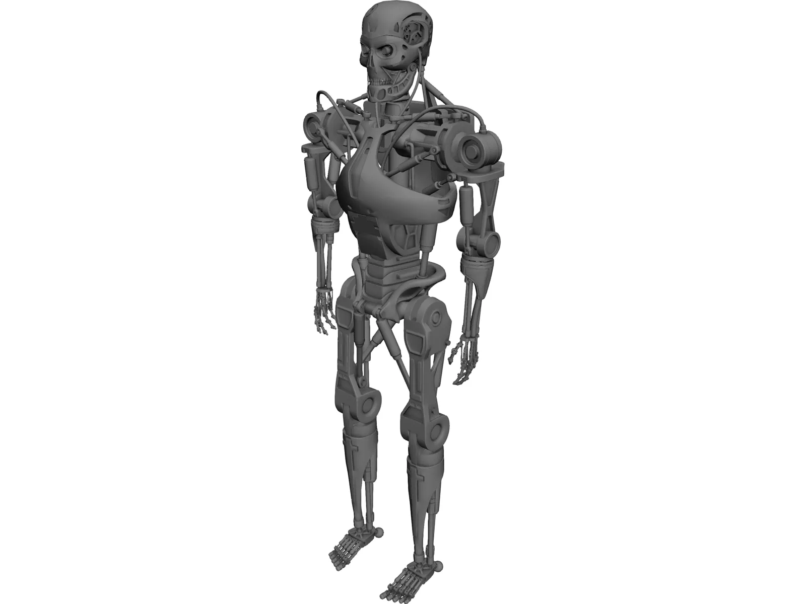 Terminator T-600 Robot 3D Model main preview