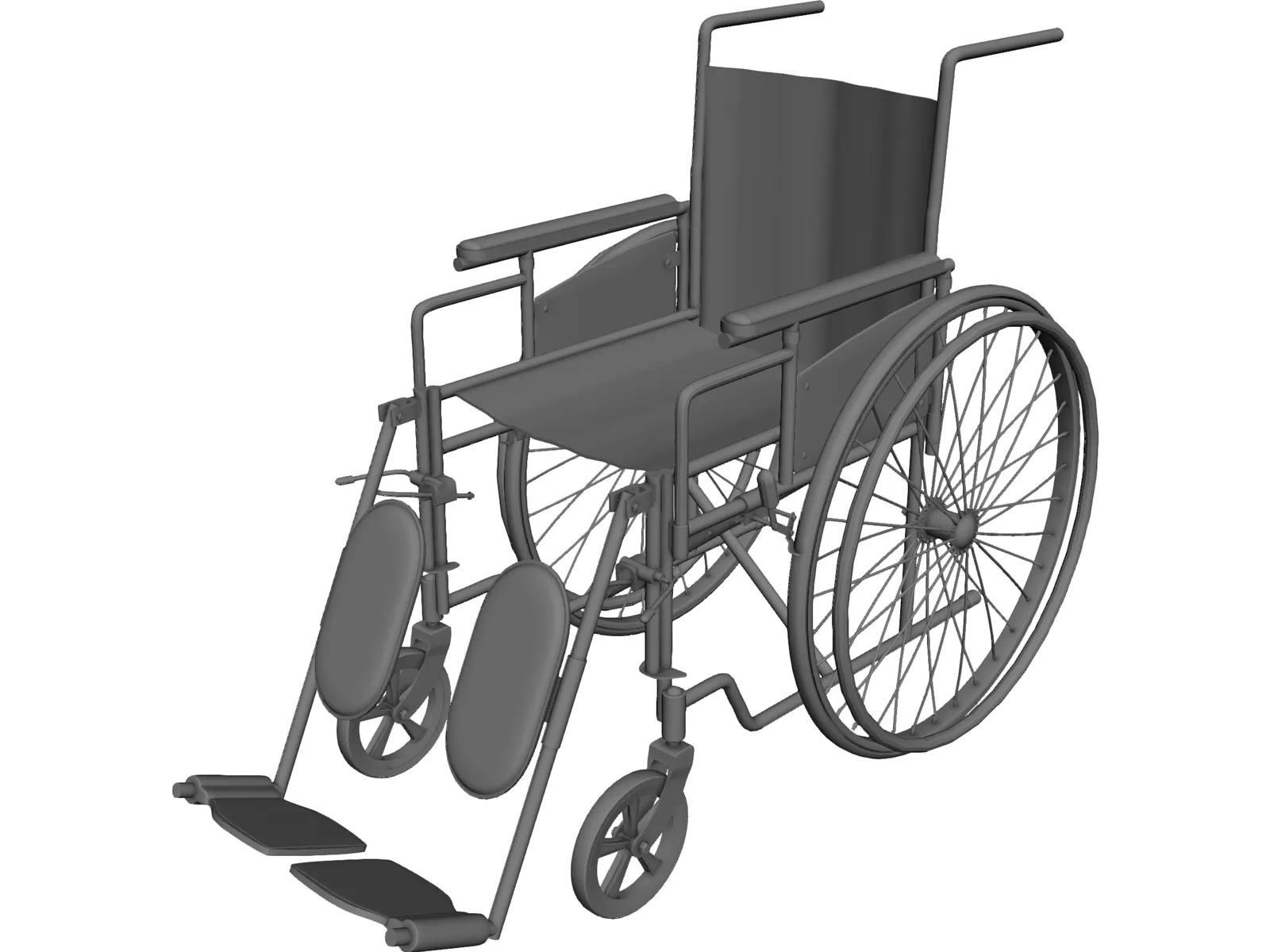Wheelchair 3D Model main preview