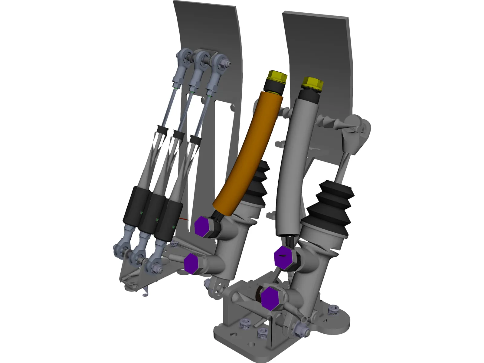 Pedalbox for Racing Car 3D Model main preview