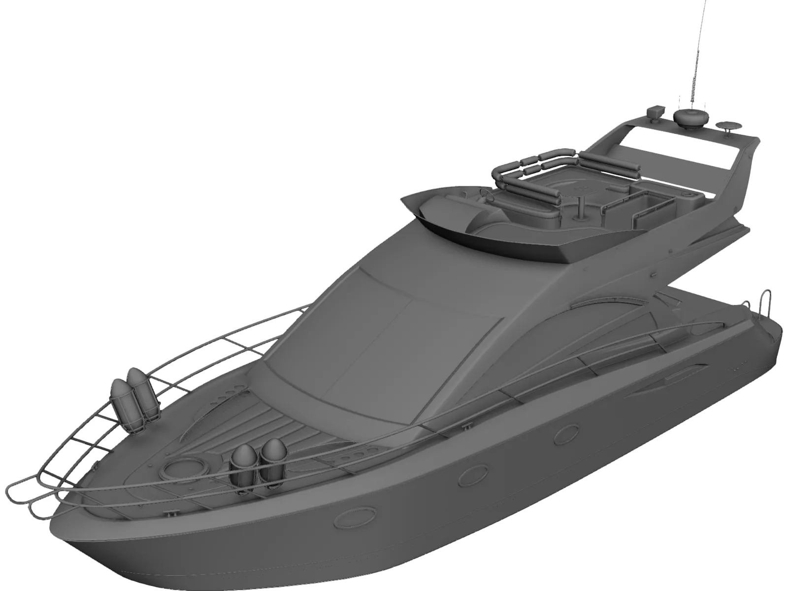 Sealine T52 Kristeff Yacht 3D Model main preview