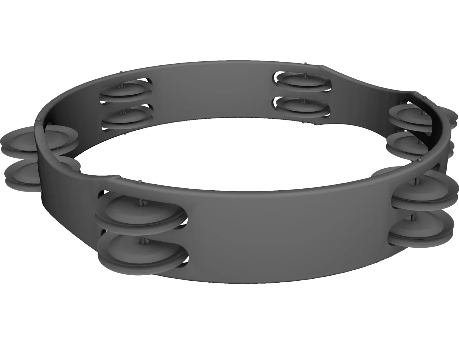 Tambourine 3D Model main preview