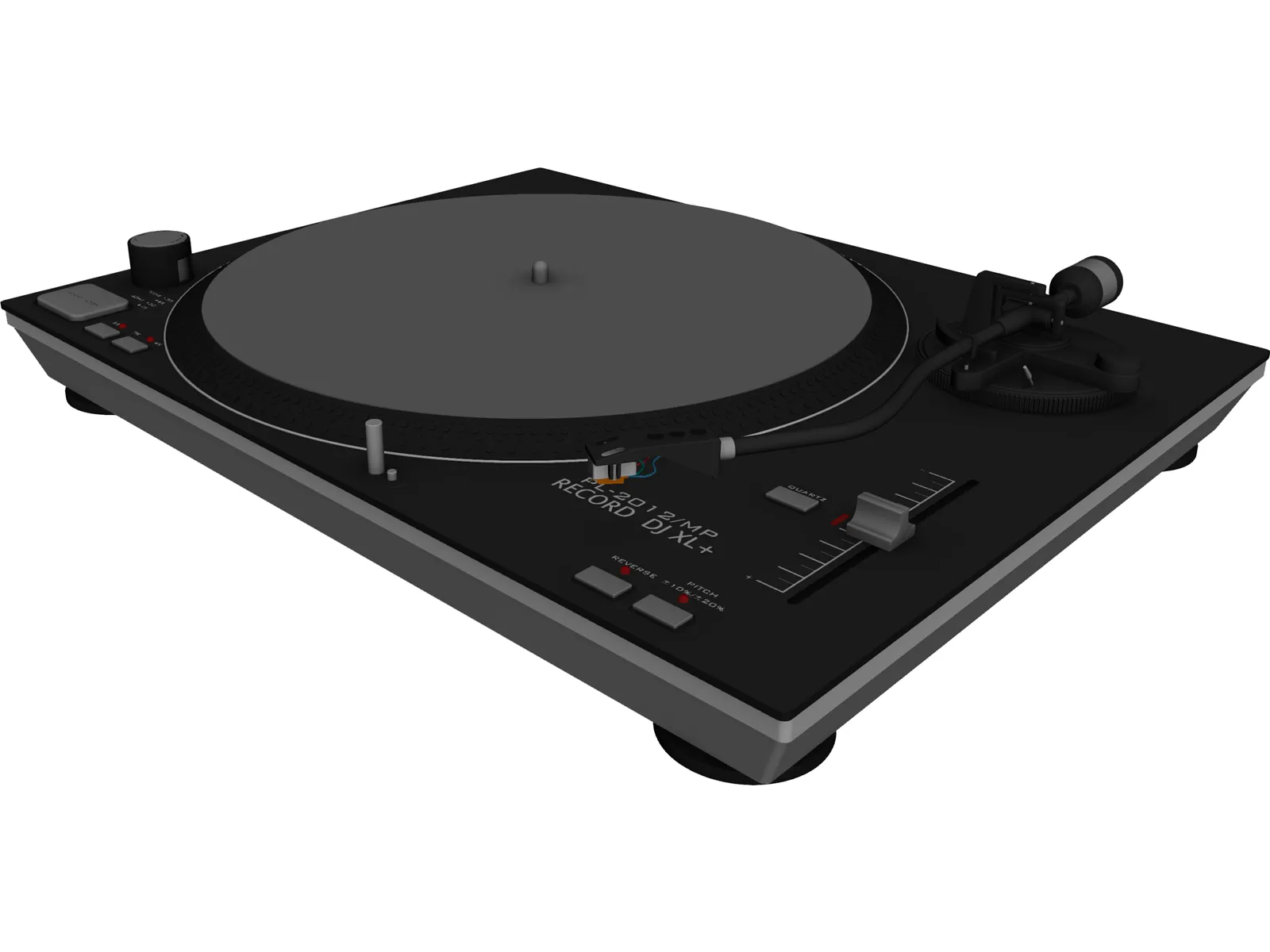 Record Turntable 3D Model main preview