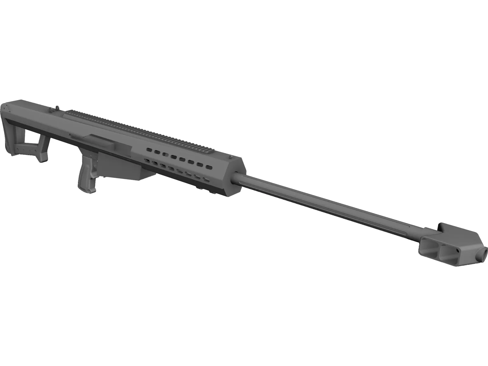 M107 Barrett 50 Cal Body 3D Model main preview