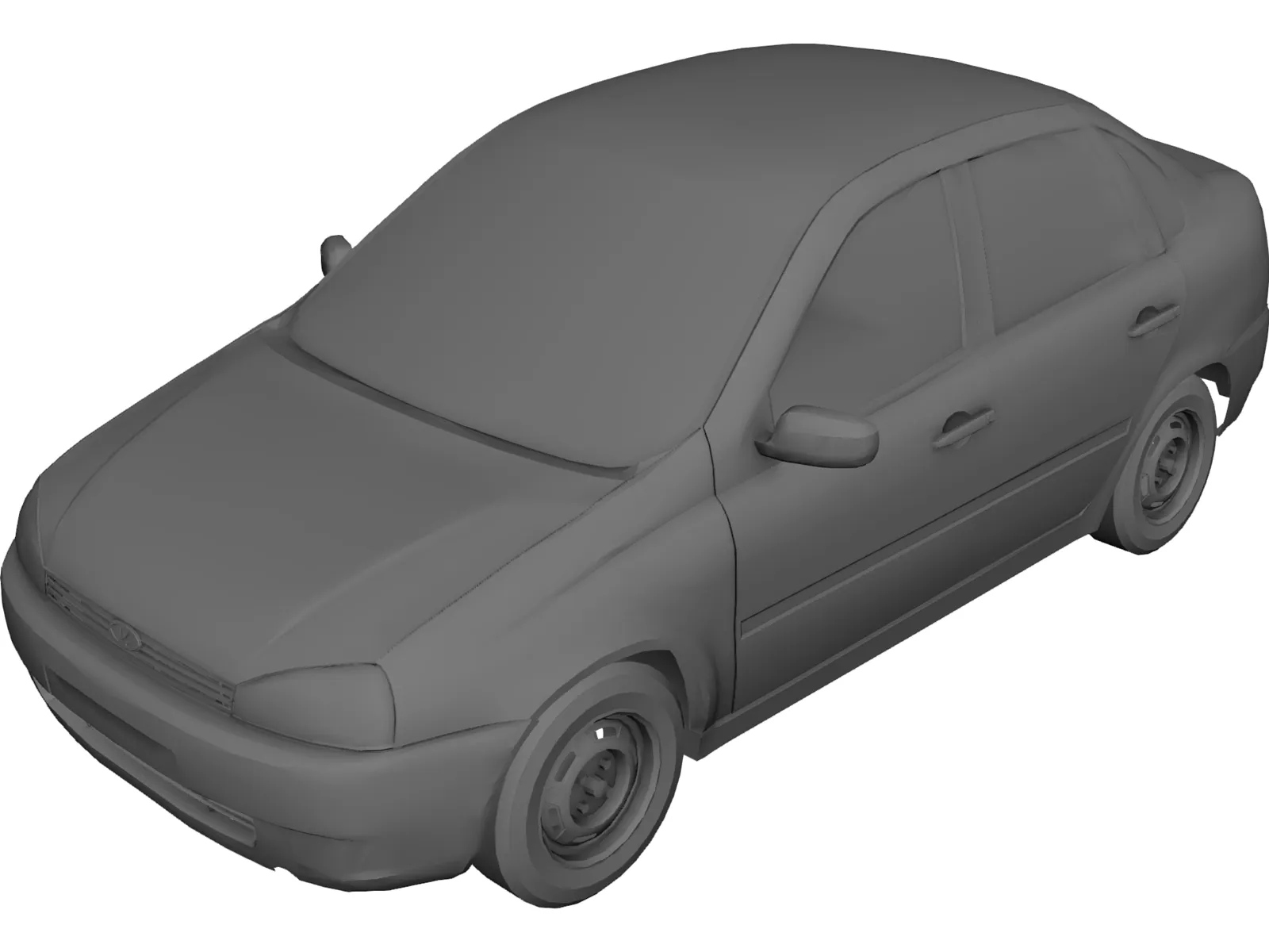 Lada Kalina 1.6 3D Model main preview