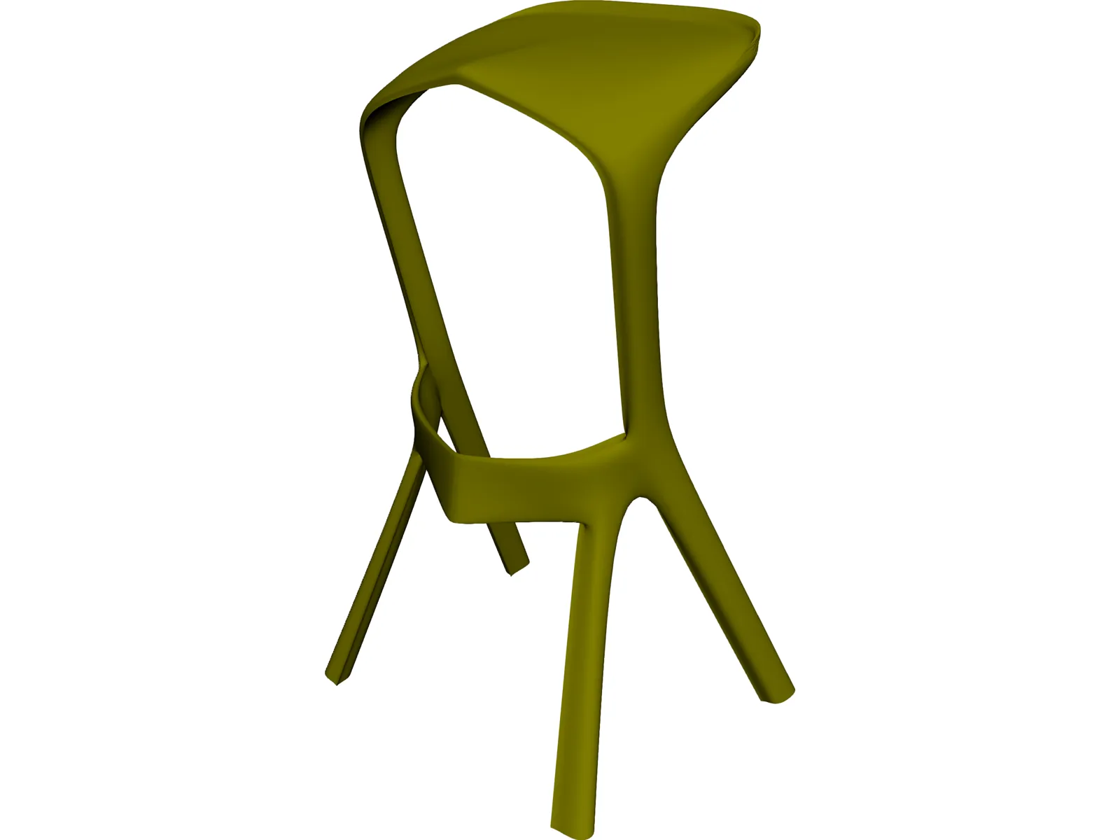 Kamura Bar Chair 3D Model main preview