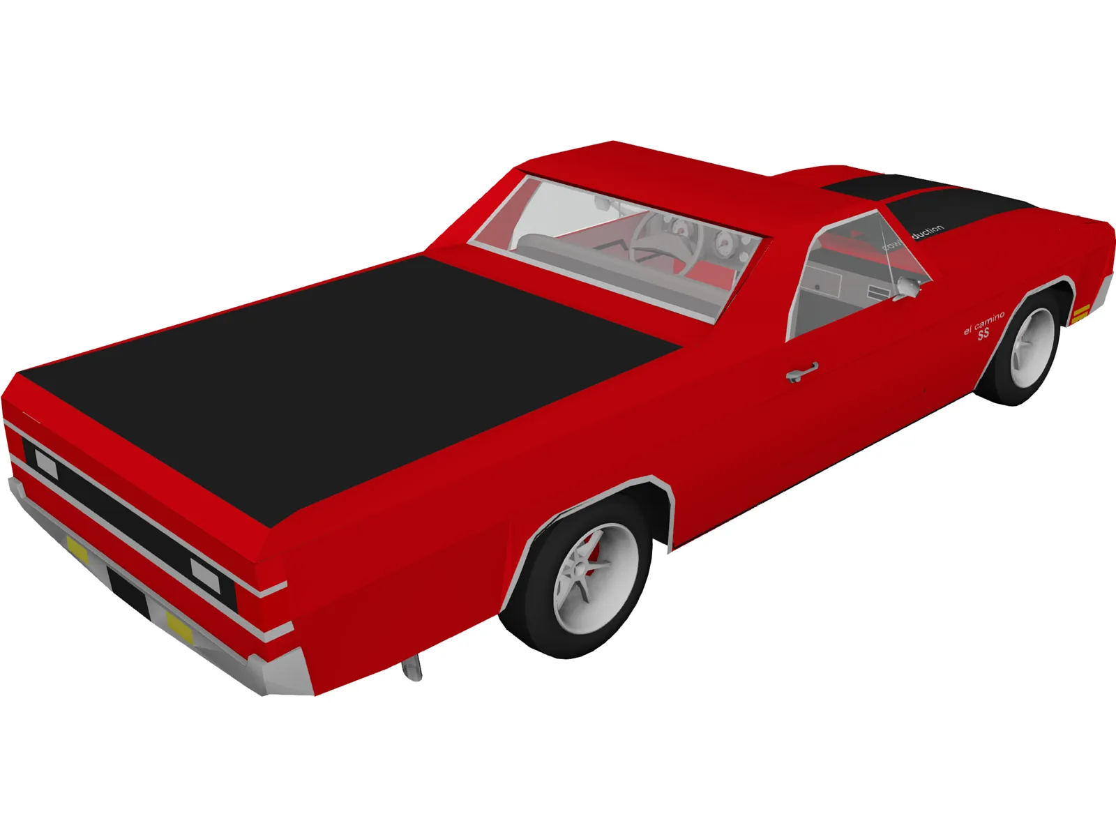 Chevrolet El Camino SS 454 3D Model main preview