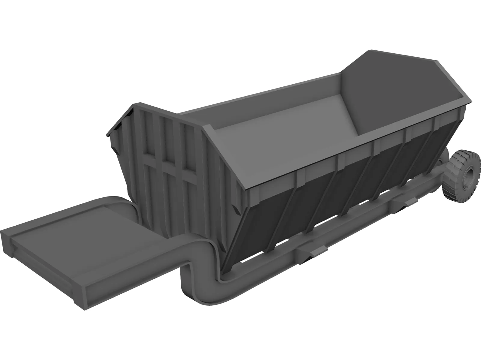 Dump Trailer 3D Model main preview