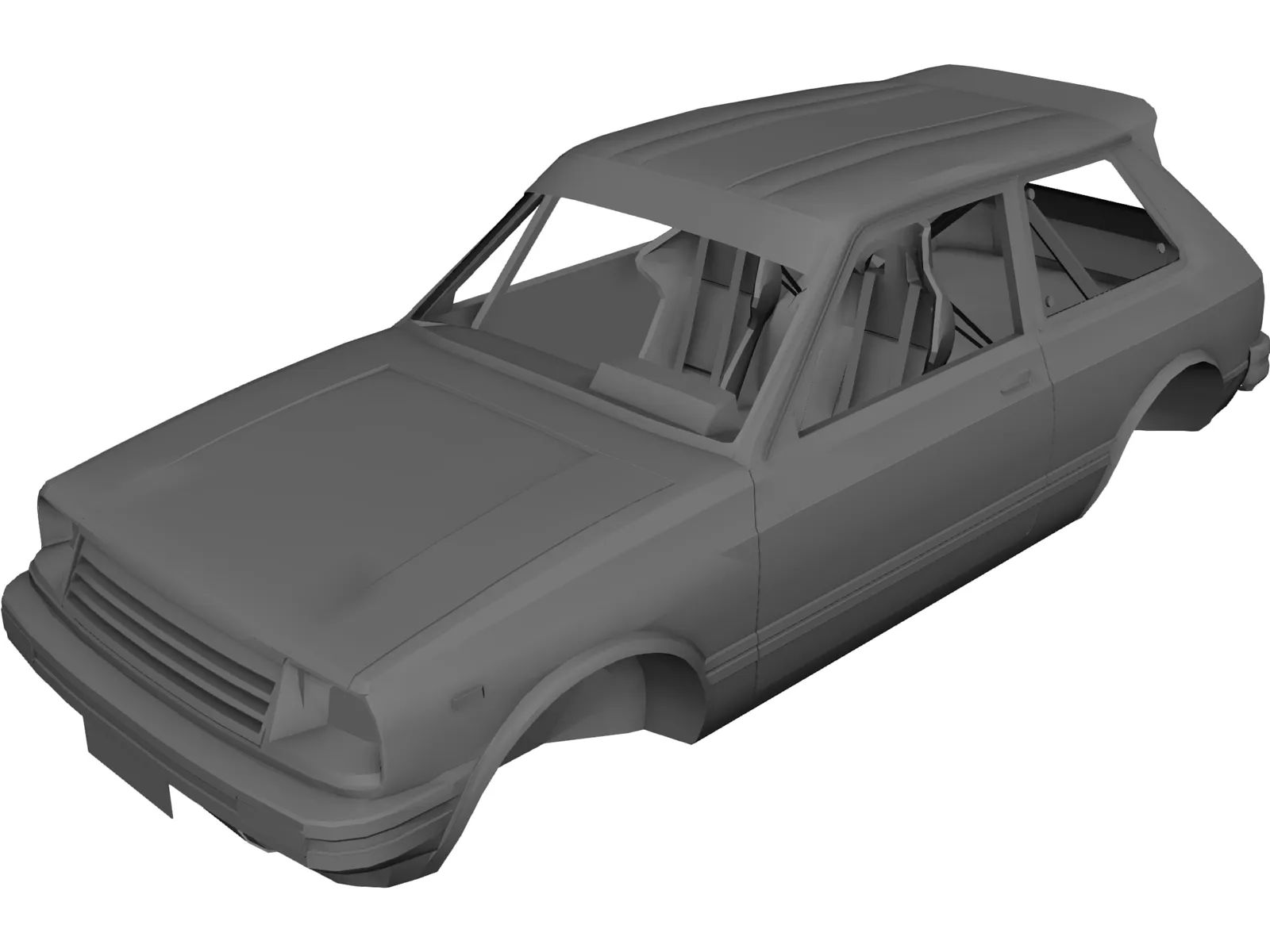 Toyota Starlet KP61 Rally Body 3D Model main preview