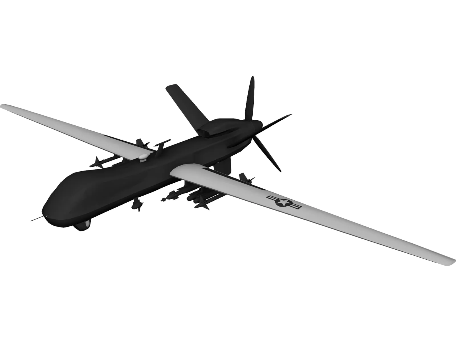 General Atomics MQ-9 Reaper UAV Drone 3D Model main preview