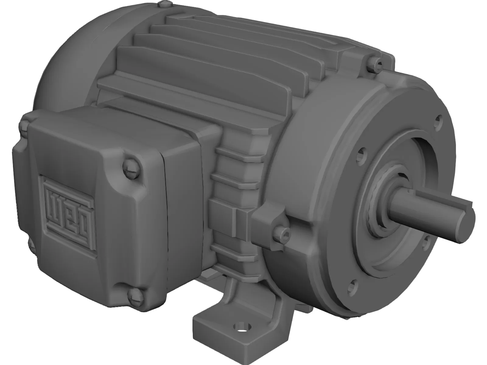 Weg 75hp Motor 3D Model main preview
