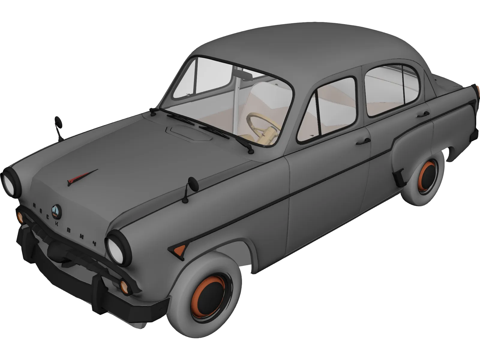 AZLK Moskvich 407 3D Model main preview