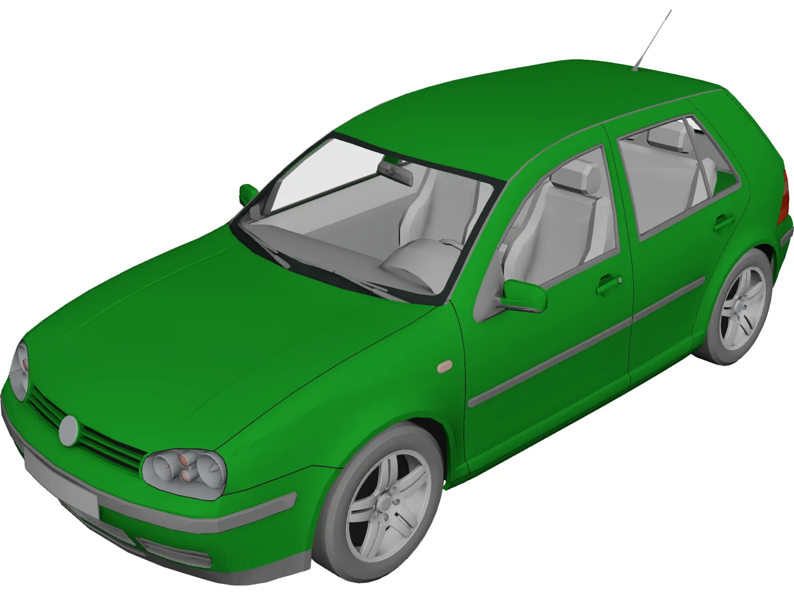 Volkswagen Golf IV (5 doors) 3D Model main preview