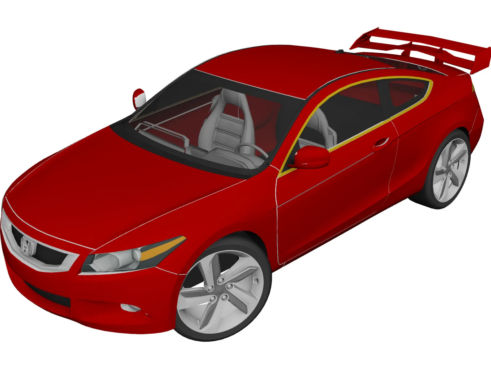 Honda Accord Sport (2010) 3D Model main preview