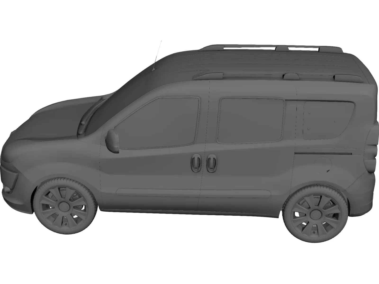 Fiat Doblo (2010) 3D Model main preview