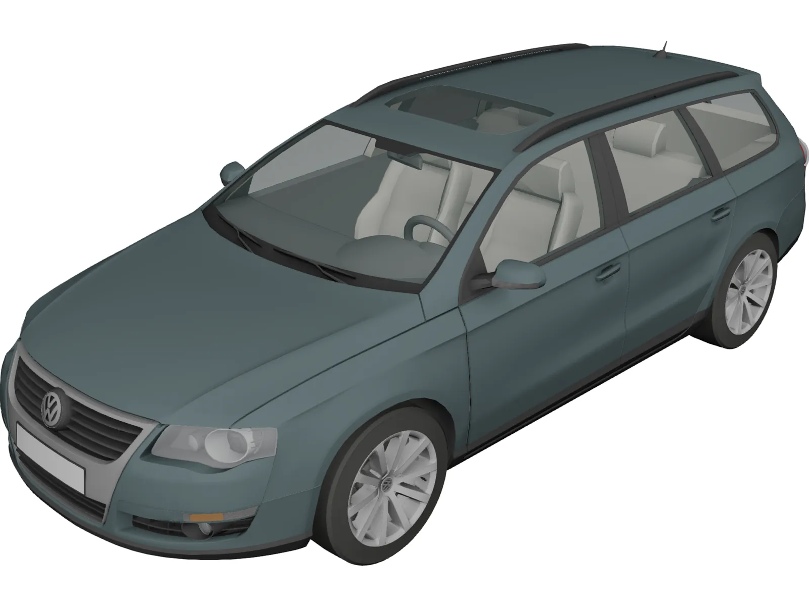 Volkswagen Passat Variant (2006) 3D Model main preview