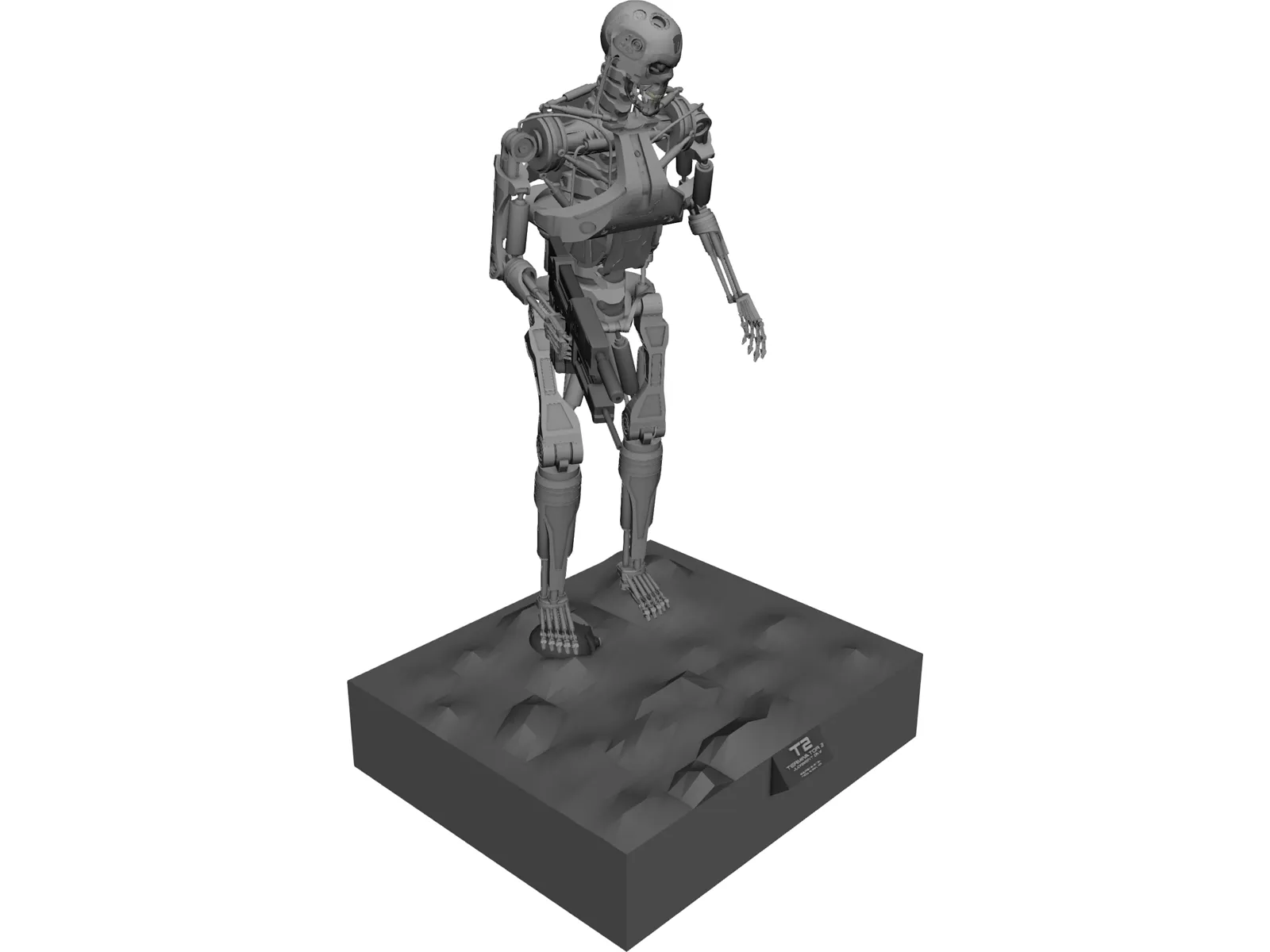 T800 Endoskeleton 3D Model main preview