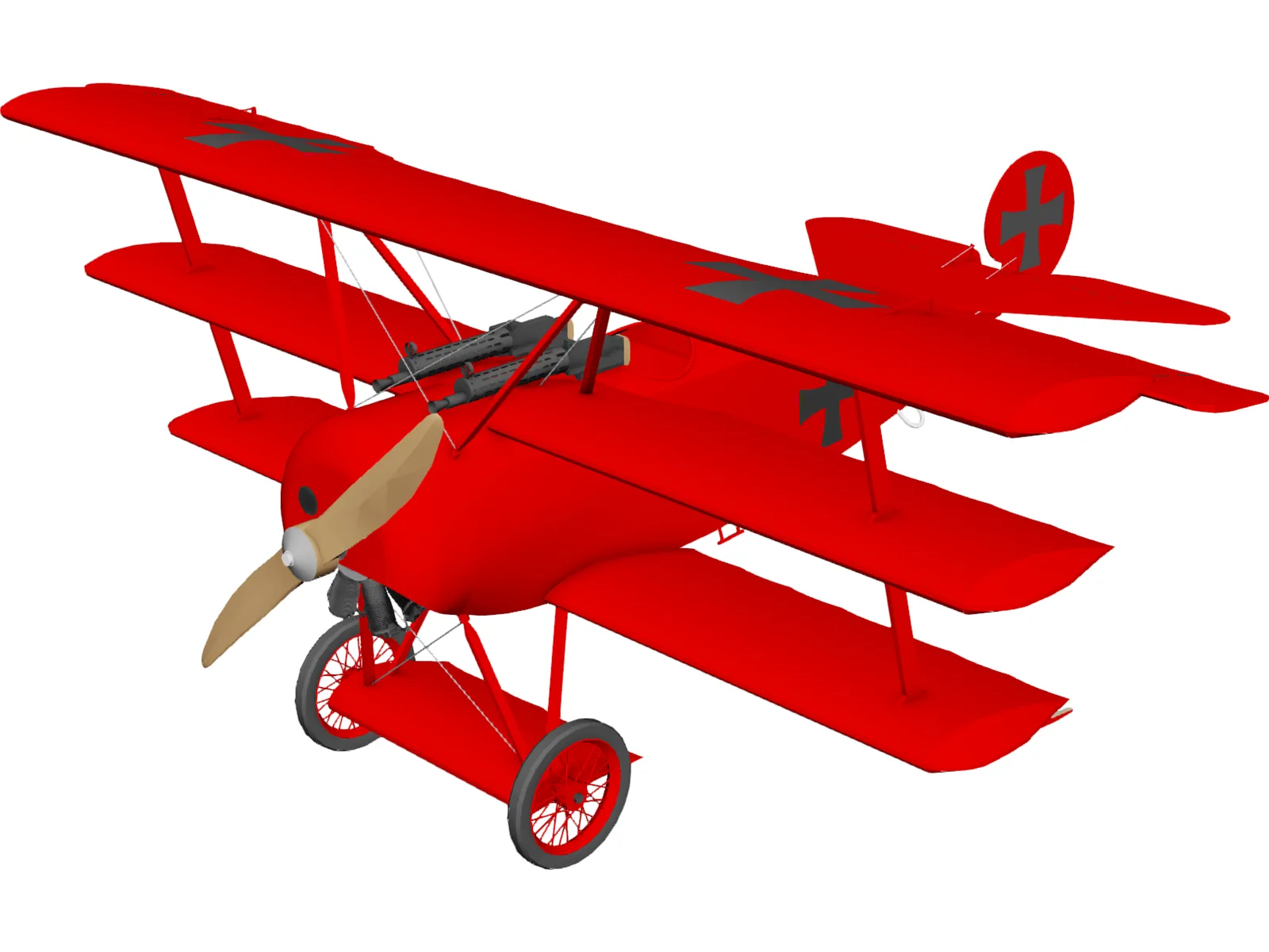 Fokker Dr.1 3D Model main preview
