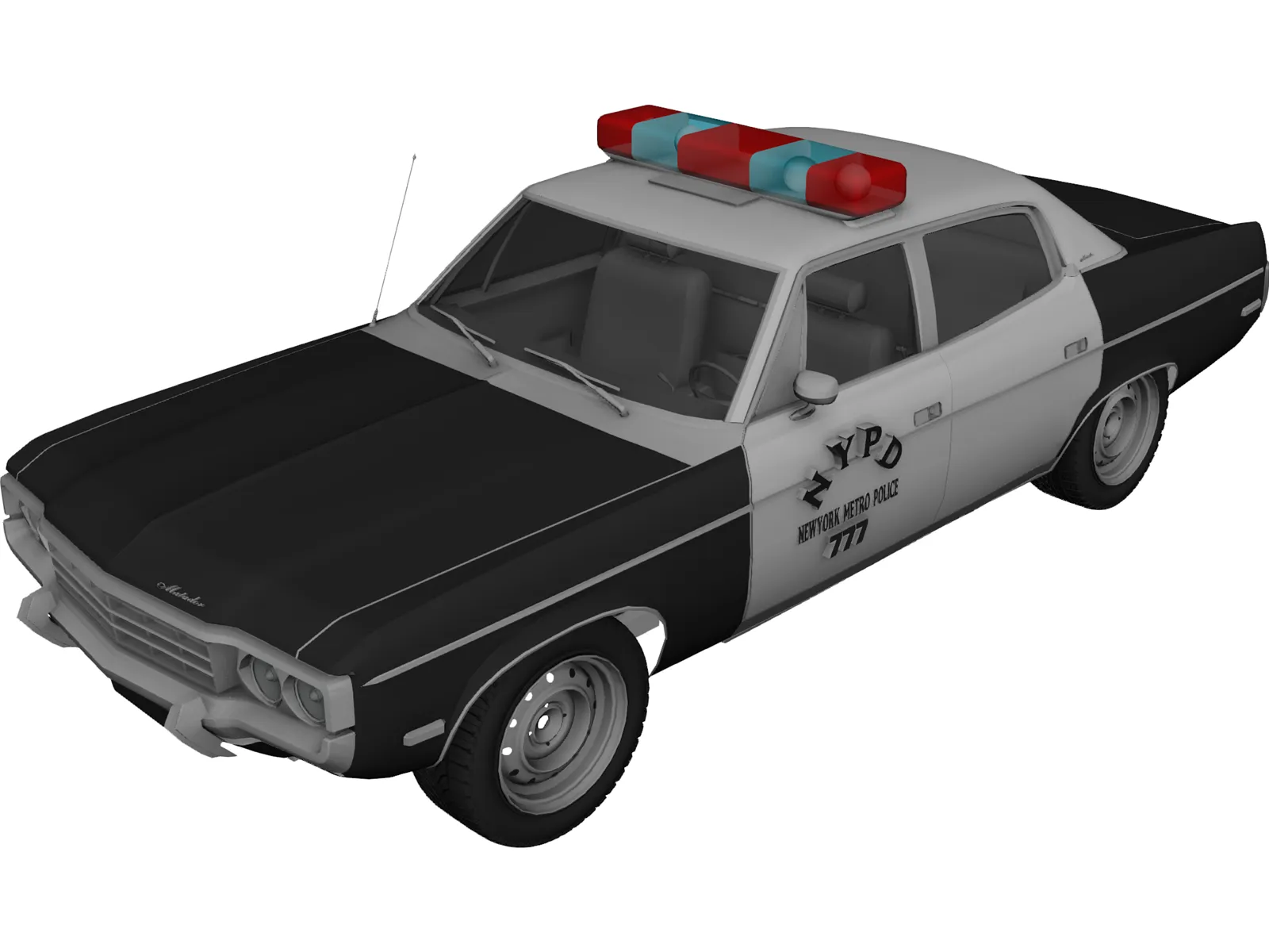 Police Car NYPD 3D Model main preview