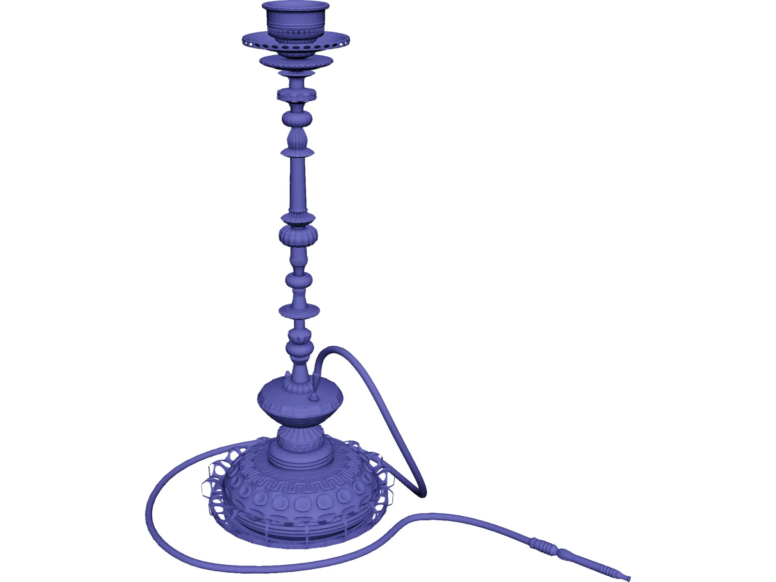 Hookah 3D Model main preview