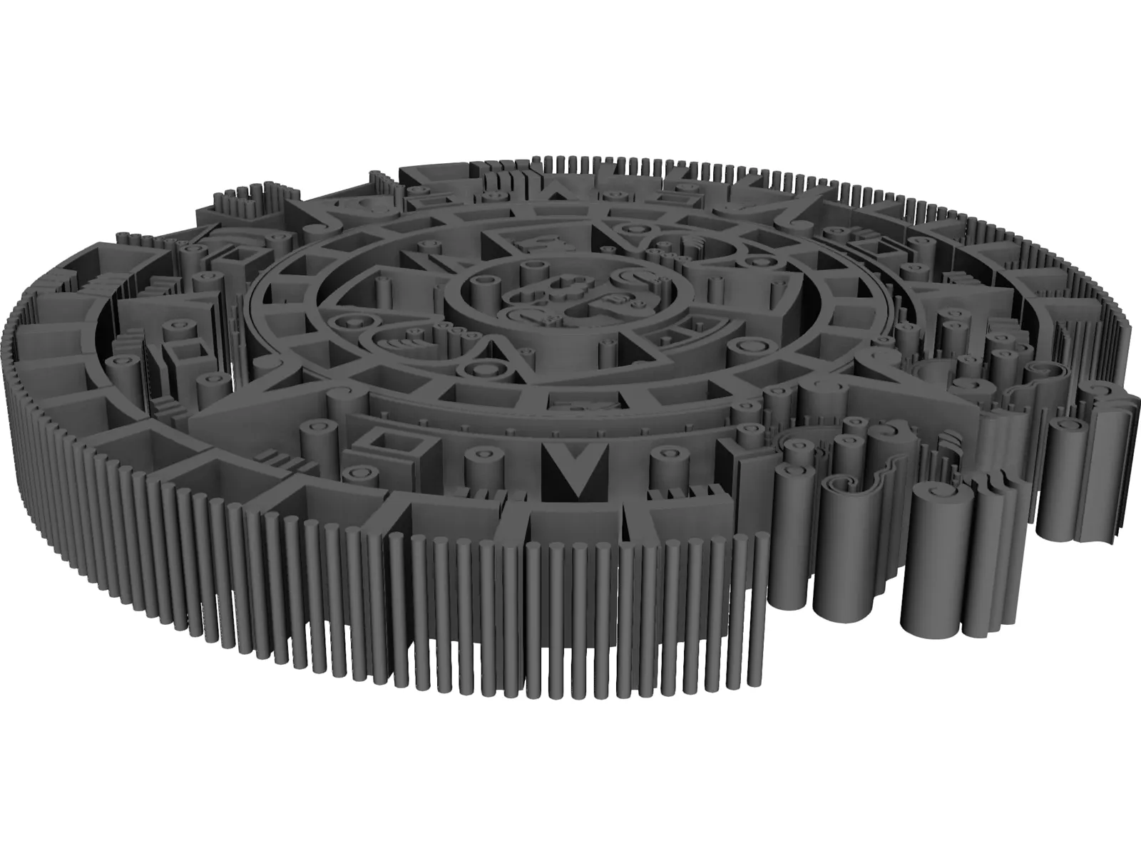 Mayan Calendar 3D Model main preview