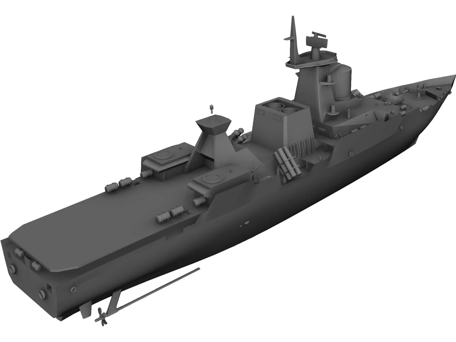 Gepard Ship 3D Model main preview
