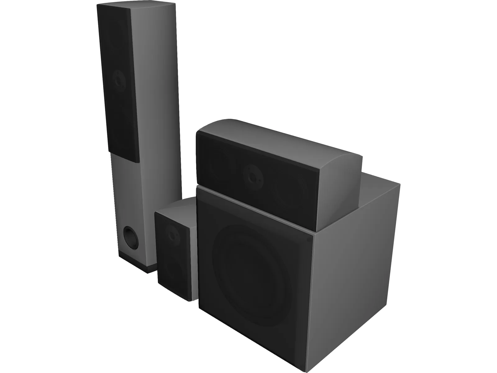 Speakers 3D Model main preview